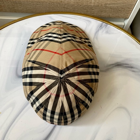 Burberry Beige Vintage Check Flat Cap - Picture 3 of 4